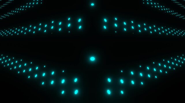 Cyan Flickering Bright Lights Background VJ Loop in 4