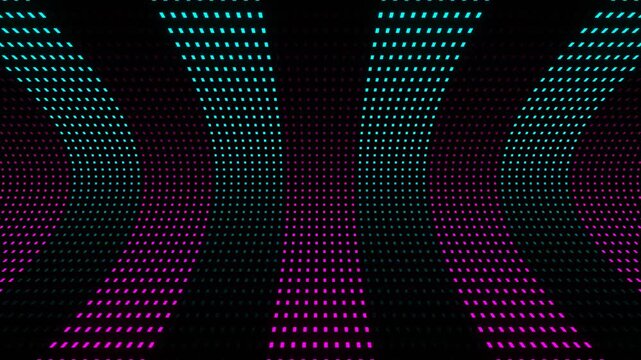 Cyan and Pink Neon Square Curves Background VJ Loop in 4K