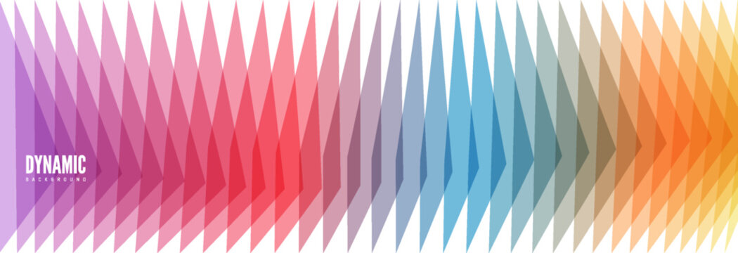 An image composed of numerous flat, semi-transparent rectangles or triangles with transition effects. A dynamic gradient background. Vector for a brochure, poster, cover, presentation, flyer or banner