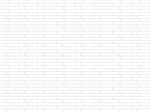 Seamless running bond brick pattern with thin line outline, subway tile floor texture