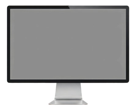 Blank Computer Monitor with White Display Screen