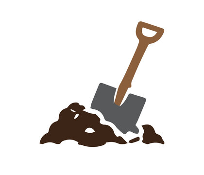 hovel Digging and Ground Excavation Tool Icon
