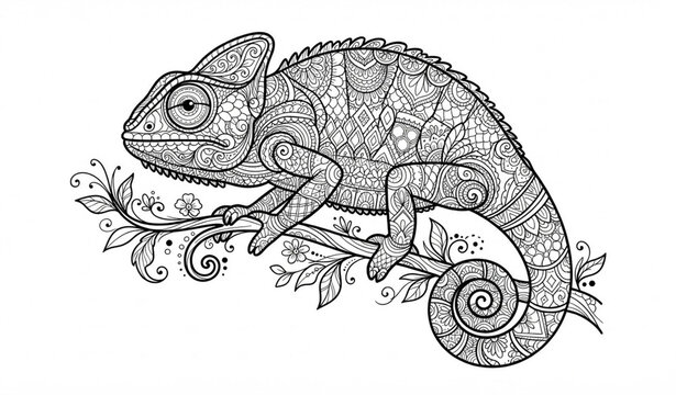 chameleon on a branch