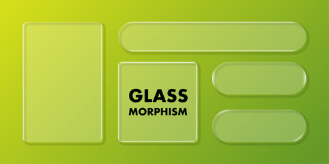 Fototapeta premium Set of blue user interface elements featuring modern glass morphism design for web and mobile apps