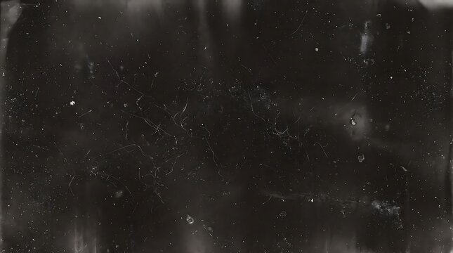 Old film texture with dust, scratches, and grain overlay vintage retro photographic effect for creative design projects, distressed dark background with noise and imperfections