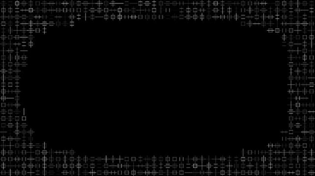 Seamless loop motion background (7s total: 1.5s fade, 4s seamless loop, 1.5s fade) featuring random opacity lines for abstract system connectivity concept
