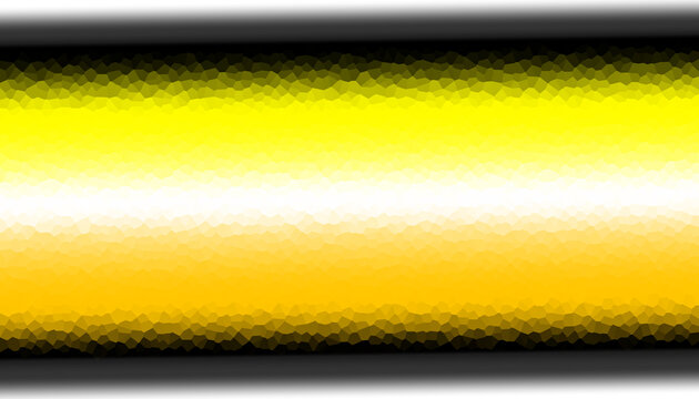 Black and vibrant yellow horizontal laser beam banner with frosted glass ripple texture and glowing bright center background