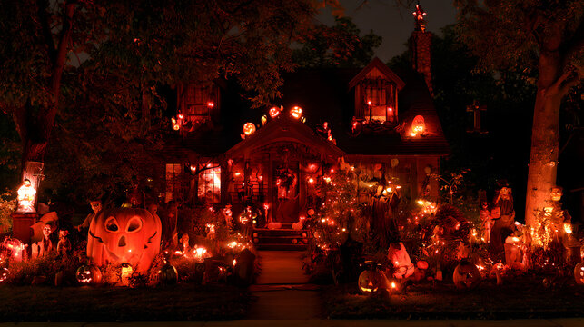 Nightly Haunted House Halloween D&eacute;cor
