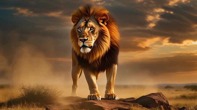 lion in the sun