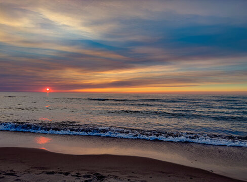 746-28 The End of a Glorious Lake Michigan Day