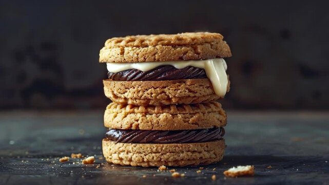 Gourmet Chocolate and Cream Sandwich Cookies