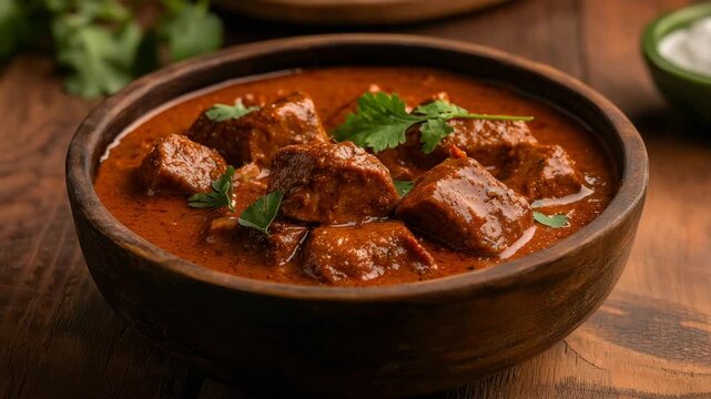 rogan josh, tender pieces of curried meat simmered in rich spiced tomato and yogurt sauce video