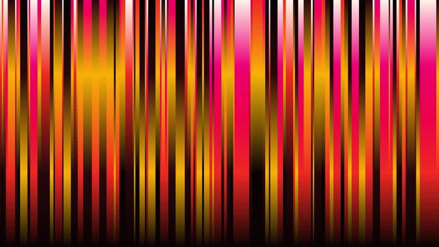 Glitch transition of pixel sorting vertical stripes in black magenta and crimson hanging from the top edge over white