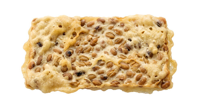 Indonesian tempe mendoan with thin rectangular on White Background