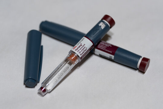Bucharest Romania 7 October 2026.Humalog insulin injection pens used for diabetes management and insulin therapy. 