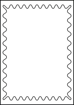 Scalloped Wavy Decorative Border Vector Illustration for Cards and Invitations