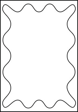 Organic Wave Decorative Border Vector Illustration for Posters and Labels