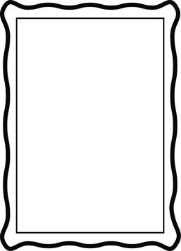 Bold Wavy Decorative Border Vector Illustration for Posters and Graphic Designs