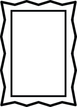 Bold Zigzag Decorative Border Vector Illustration for Posters and Graphic Layouts