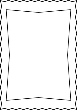 Irregular Wavy Inner Border Vector Illustration for Creative Labels and Cards