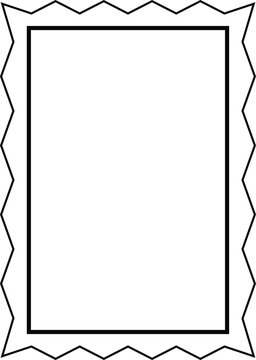 Double Zigzag Decorative Border Vector Illustration for Packaging and Stationery