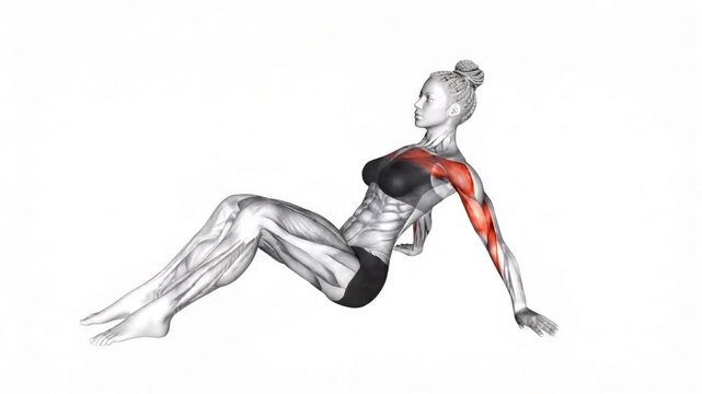 Seated Shoulder Flexor Depresor Retractor Stretch Bent Knee