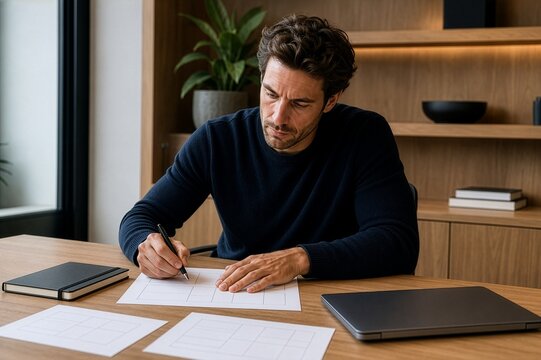 Business owner planning reserve funds for contingency, emergency budgeting and financial resilience concepts.