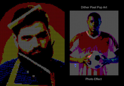 Dither Pixel Pop Art Photo Effect