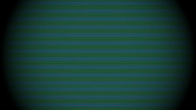 Retro analog CRT monitor magnetic beam deflection glitch with vertical sync roll and phosphor decay scanline.