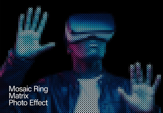 Mosaic Ring Matrix Photo Effect