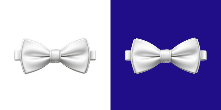 Elegant white bow tie fashion accessory for formal event