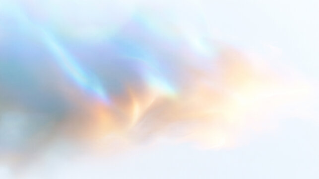 Abstract Iridescent Light Leak and Prism Rainbow Flare