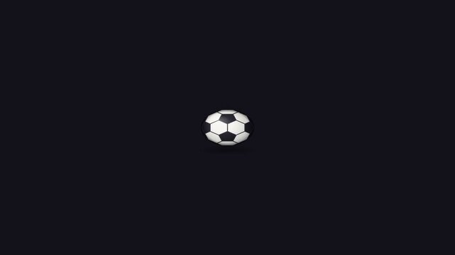 Soccer ball vector illustration centered on a solid dark background.