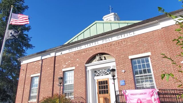 Historic United States Post Office Building in Lexington Massachusetts
