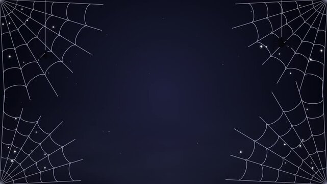Spider Web Corners Title Background for Halloween
