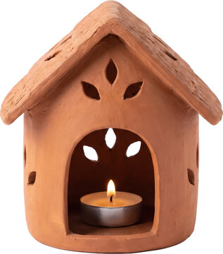 Mini Gabled House Light Vessel Cutout