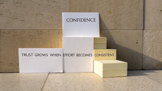 Motivation and Growth Concept with Blocks and Inspirational Quotes