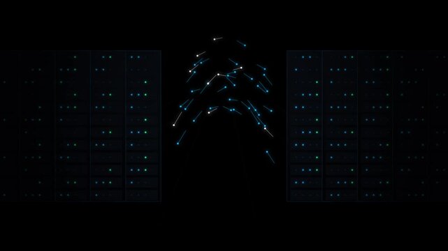 Dark brick wall with shadowy figures during nighttime cinematic motion