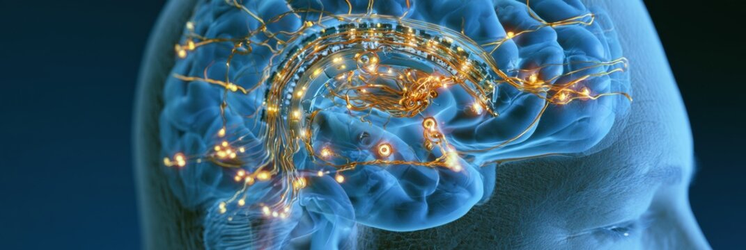 This design presents a representation of the brain aided by a prosthetic brain-computer interface to improve memory function.