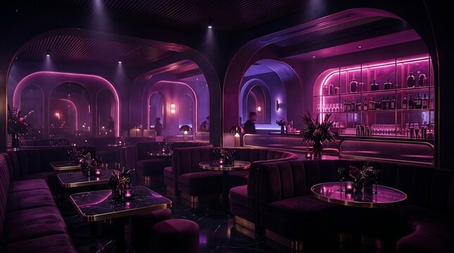 Modern purple lounge