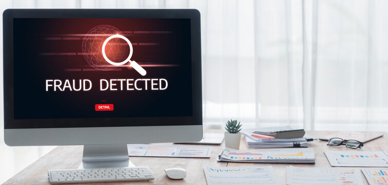 Cyber security software show alert of cyber attack for protection brisk. Danger from virus, phishing and cyber fraud.