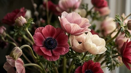 Obraz premium Anemone flower bouquet