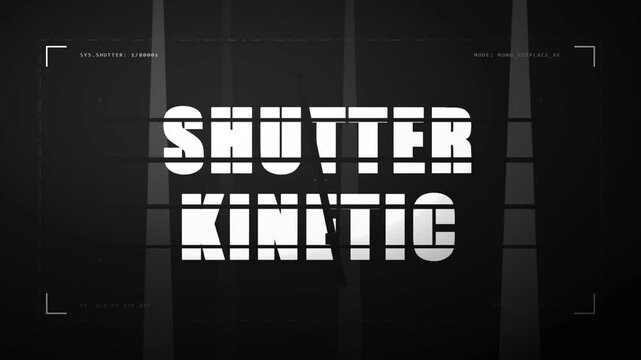 Abstract Kinetic Typography Motion Background with Digital Camera Interface