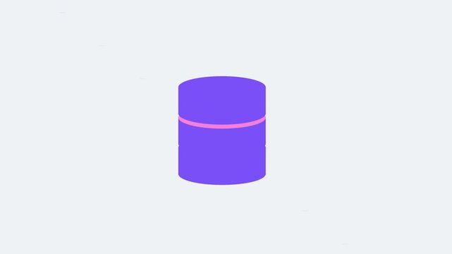 Three Purple Cylinder Database Icons