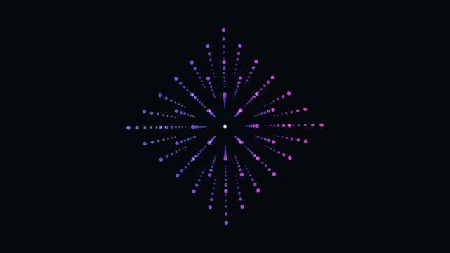 Digital Fireworks Explosion Abstract Light