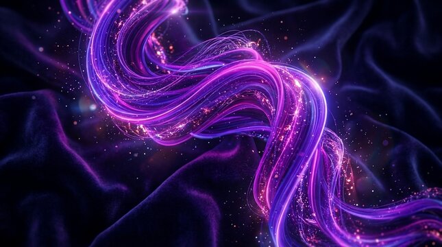 Purple neon swirls