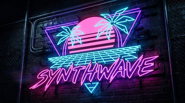 Synthwave neon sign