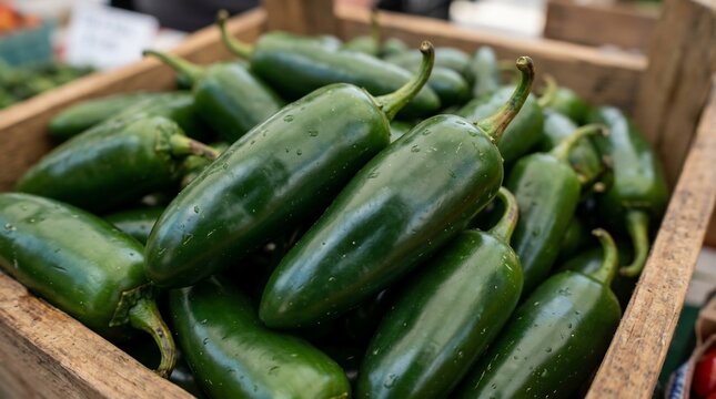 Fresh jalapeno peppers