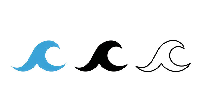 Modern abstract wave logo with stylized letter c