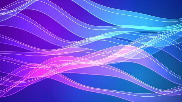 Abstract Glowing Wave Light Patterns